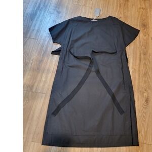 SANS & SANS Asian Style Long Tunic Kimono K-Pop Black Tie Waist Size M